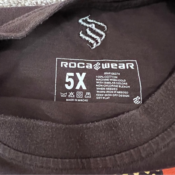 Roca Wear Crewneck Short Sleeve 100% Cotton Graphic Tee 5X - Picture 4 of 6